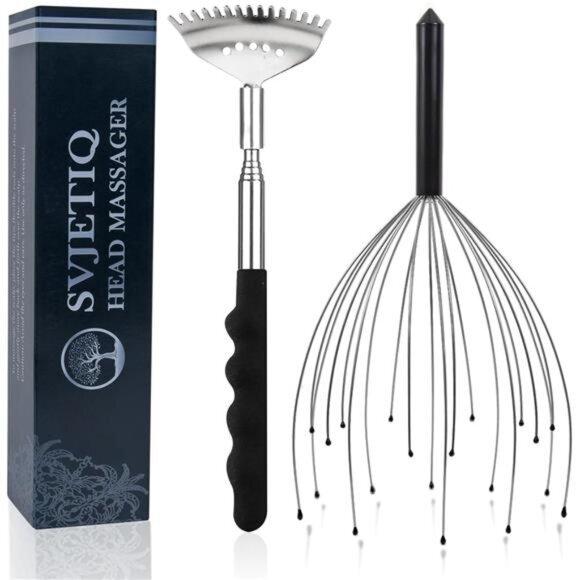 Scalp Massagers‎ Back Scratcher 20 Fingers Head Massage & Back Massager - Picture 1 of 8